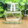 100PCS 30ml High Quality Square Glass Perfume Bottle Clear Glass Spray Bottle Empty Fragrance Packaging Bottle Refillable