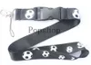 Soccer ball Lanyard Keychain Key Chain ID Badge cell phone holder Neck Strap8652119