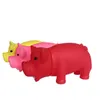 Pet Dog Chews Toy Guma Sound Pig Śmieszne Surling Pigs Cute Squeeze Toy Bath Swim Swim Screaming Pig