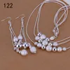 Dezelfde mix stijl sterling zilveren sieradensets voor dames mode bruiloft 925 zilveren ketting oorbel sieradenset GTS342741