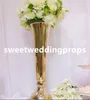 53 cm (20,8 ") candelabro de mesa de boda dorado florero de boda centro de mesa de boda 6 unids/lote