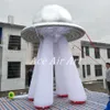 4,5 m lange geweldige gigantische opblaasbare UFO Dome Silver Flying Saucer Dome voor evenementdecoraties