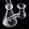 Retail Newest Quartz Bearker Smoking Accessories with Side Joint 127mm Length 14mm 19mm Female with Gift Box Beaker