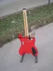 Gros guitares personnalisé rouge gaucher sans tête rouge guitare électrique, livraison gratuite