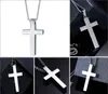 Classic Blank Cross Collane Preghiera Cristo Uomo Gioielli Acciaio inossidabile Uomo Donna Catena libera PN-241