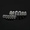 14k Vergulde Enkele Tanden Grillz Plain Hoektand Grill Cap Top Bottom Grill voor Halloween Kerst Party279e