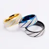 Stainless Steel Cross Grain Twill Ring Blue Gold Couple Band Rings Women Mens fashion Jewelry gift will and sandy