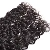 13x4 перуанский воды волны кружева фронтальная закрытие с пучками 8A девственные волосы влажные и волнистые с кружева фронтальной 100% человеческих волос ткать расширения
