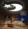 Lampe pour enfants Star Moon Plafonnier Personnalité créative Plafond de chambre à coucher pour garçon / fille Lampes à LED en cristal romantique