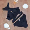 2017 Verano Nuevo Negro Sexy Criss Cross Bikini Halter Crop Top Bikini Cuello alto Set Mujeres traje de baño traje de baño de playa Trajes de baño