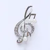 Silver Music Treble Clef Broach /Wedding Bridal Bouquet Brooches Boutonniere /DIY Jewelry Silver Broach