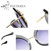 Cat Eye Sunglasses Women Brand Designer Sun Glasses Black Frame Gradient Oversized Polarized Driving With Box And Case