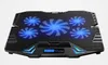 New 12-15.6 inch laptop Cooling Pad Laptop cooler USB Fan with 5 cooling Fans LED screen Light Notebook Stand and Quiet Fixture for laptop