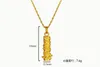 Vogue 18 carats or jaune rempli hommes solide sans pierre enroulement Dragon pilier pendentif collier bijoux 10G256m