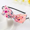 Moda Coreano Mulheres Floral Tecido Hoop Hair Bow Hairband Cocar Faixa de Cabelo # R49