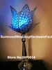 Wholesale crystal glass lotus flower shape candle holder, candelabra for wedding centerpieces