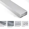 50 X 1M setslot anodized silver aluminum profile led strip light and Super wide T channel extrusion for ceiling or wall light