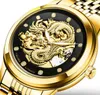 Homens Relógios Moda Dragão TEVISE Brand Watch Automatic Relógios Mecânicos Aço Mens relógio de pulso Relogio Masculino