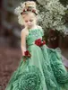 Lace Applique Flower Girls Dresses Backless Spaghetti Neck Communion Dress Floor Length Princess Gowns With Sash