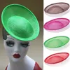 Moda piattino rotondo Sinamay ispirato cappello percher fascinator modisteria accessori base fai da te colore puro B063