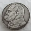 1934 10 ZL PILSUDSKI POLAND SILVER COIN 복사 코인 브래스 경감 님이 장식품 복제 동전 동전 집 장식 액세서리