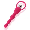 Bastone vibrante in silicone Perline anali vaginali Vibratore Vibrazione anale impermeabile Giocattolo morbido del sesso per uomini e donne8566500