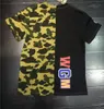 Męskie koszulki sportowe koszulki jogger dres grovover bawełna ptak Black Hip Hop Tops Patchw Shark Print