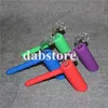 Vente en gros Silicone Marteau Bubbler Pipe à main en silicone avec banger à quartz Wax Oil Container Dab Tool Multi-Function Tobacco Smoking Pipes