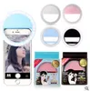 Portable Universal Selfie Ring Flash Light Light الهاتف المحمول LED ملء الإضاءة الكاميرا التصوير الفوتوغرافي ل iPhone X 8 7 Plus Samsung DHL