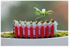 Деревянный забор мини -садовый украшения забор миниатюрный ограждение сказочное мх для террариумов смола