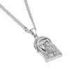 HipHop Silver JESUS Christ Piece Head Face Pendant Necklace Charm Chain For Men and Women Trendy Holiday Accessories