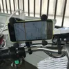 5 V 2.1 A USB-poort Motorfietsoplader voor iPhone Samsung Telefoons 12V 22mm Stuur Motorfiets Scooter Mobiele Telefoon Cradle Holder