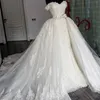 Sexig älskling spetsar sjöjungfru bröllopsklänningar avtagbar tåg applique spets brudklänningar med löstagbar kjol bröllopsklänningar vestid1920