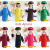 Hot sale 10 colors free delivery children's apron pocket craft cooking baking art painting children's kitchen dining bib pocket JD001