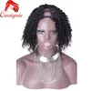 Kinky Curly U Parte Peruca Virgem Brasileiro Do Cabelo Humano Para As Mulheres Negras Parte Do Meio 2X4 Upart Rendas Perucas Glueless Cor Natural Venda Quente