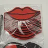 Mixte bouche couronne rouge à lèvres arc-en-ciel brodé coudre sur fer sur patchs ensemble Badge sac tissu Applique Craft315K