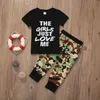 2017 Cool Neonati Abbigliamento Abbigliamento Neonati maschi 2 pezzi Set Tee + Camouflage Long Bottoms Outfits