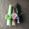 Funnel Chaminé de vidro Bongs Acessórios, vidro fumar tubos coloridos mini multi-cores tubulações de mão melhor colher tubos de vidro