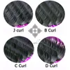 Wholesale- Toute taille 4 cas J b c d curl individuel des cils de vison extension artificielle faux faux faux