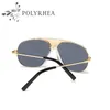 2021 Homens Marca Designer Sunglasses Oversized Sun Óculos Retro Vintage Brilhante Quadro de Ouro Logotipo Mulheres Top Qualidade com Caixa