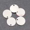 Te koop 10 stks / partij Smooth 18mm / 23mm Medailles Hanger Rvs Zilver Tone Mode Ronde Tag Charms Sieraden DIY Hoog Gepolijst