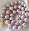 8-9MM Genuine Natural Lavender akoya cultured pearl necklace GP Magnet Clasp