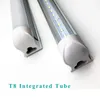 tubo de LED 8 pés tubo integrado LED T8 45W 4800LM SMD 2835 lâmpada de luz 2.4M 85-265V lâmpada LED de iluminação fluorescente