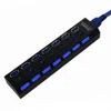 Neues Design USB HUB 3.0 Super Speed 5 Gbit/s 7 Ports USB 3.0 HUB USB-Splitter mit Ein/Aus-Schalter Platooninsert für Computerperipheriegeräte RH