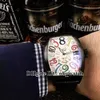 Novo relógio de caixa de aço preto pvd horas loucas 8880 ch col drm mostrador branco relógio masculino automático relógios esportivos masculinos pulseira de couro295n