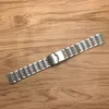 Jawoder Watch Band 20mm男性女性純粋なソリッドインターチャーのステンレス鋼の磨きウォッチストラップ展開バックルブレスレット