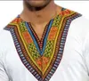 Male Dashiki Vintage T shirts 2017 Cotton Bohemia Retro Tops Men African Print T-shirt Ethnic Traditional Tees Plus Size218L