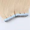 Elibess Brasilian Remy Human Hair Skin Weft Hair Extension 2.5g / st 40pcs Lot Blond Färg Tape In Human Hair