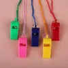 Colorful Plastic Arbitre whistle Havung football basketball classe whistle party cheer concert acteur activités Enfants jouet Noise