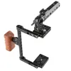 Camvate Universal Cage Top Handle Wood Grip لـ 80d GH5 LAGE9160378